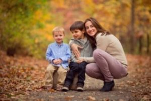Yelda Basar Moers with her sons Benjamin and Noah