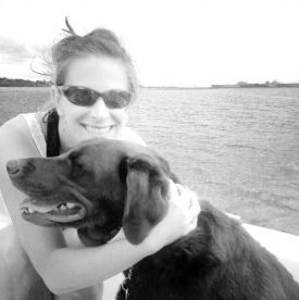 Nicola Swanson with her dog
